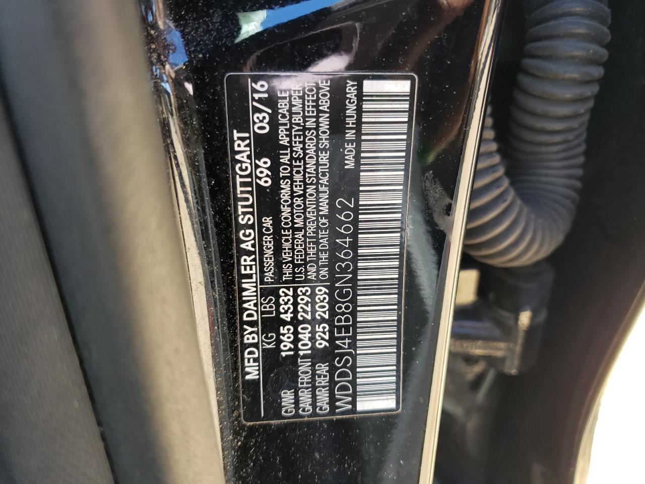 2016 MERCEDES-BENZ CLA