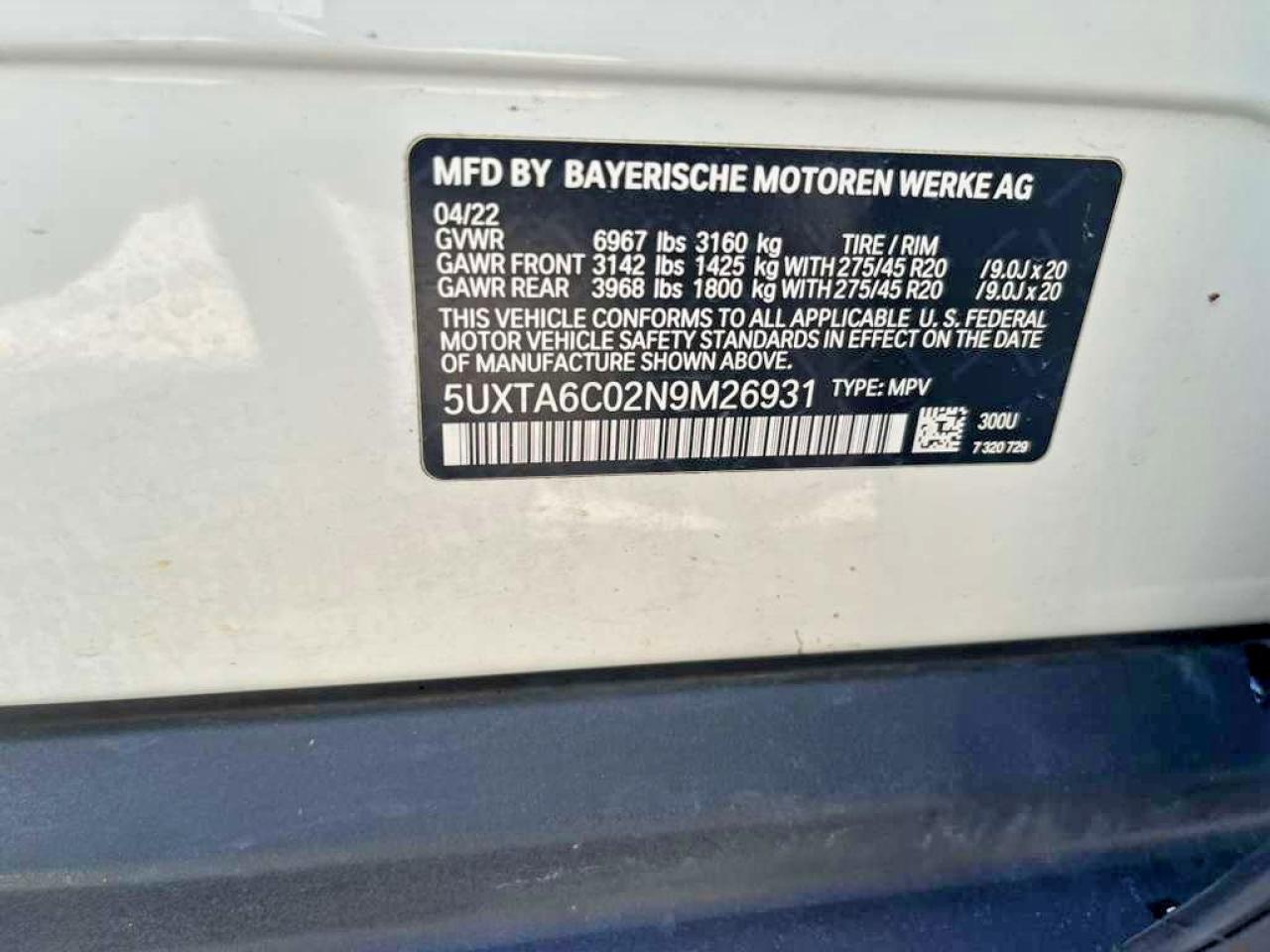 2022 BMW X5