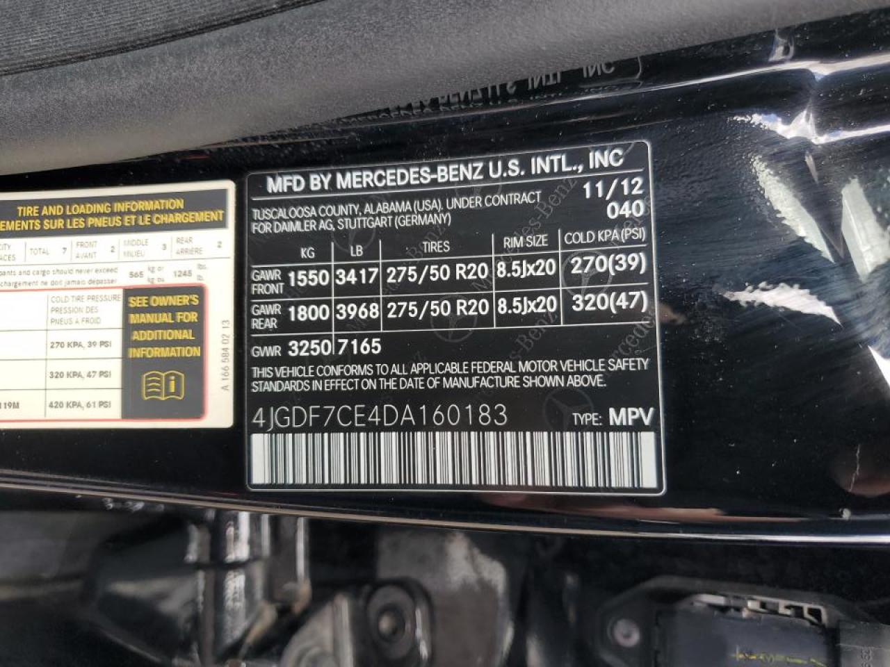 2013 MERCEDES-BENZ GL