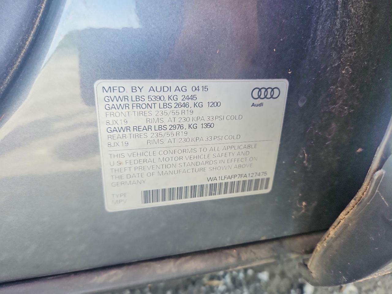 2015 AUDI Q5