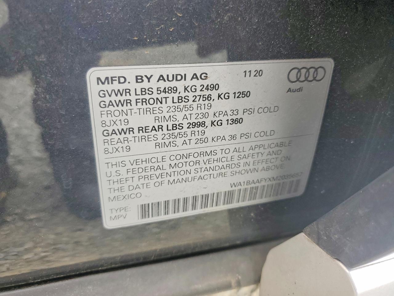 2021 AUDI SUV Q5
