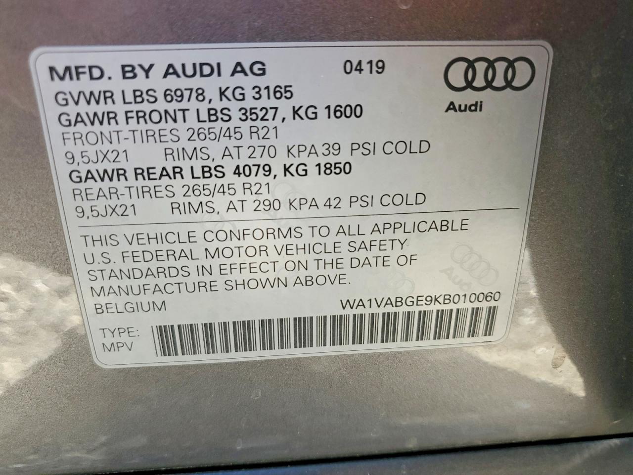 2019 AUDI E-TRON