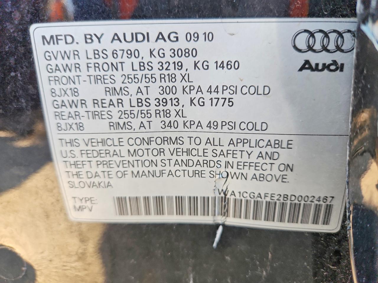 2011 AUDI Q7