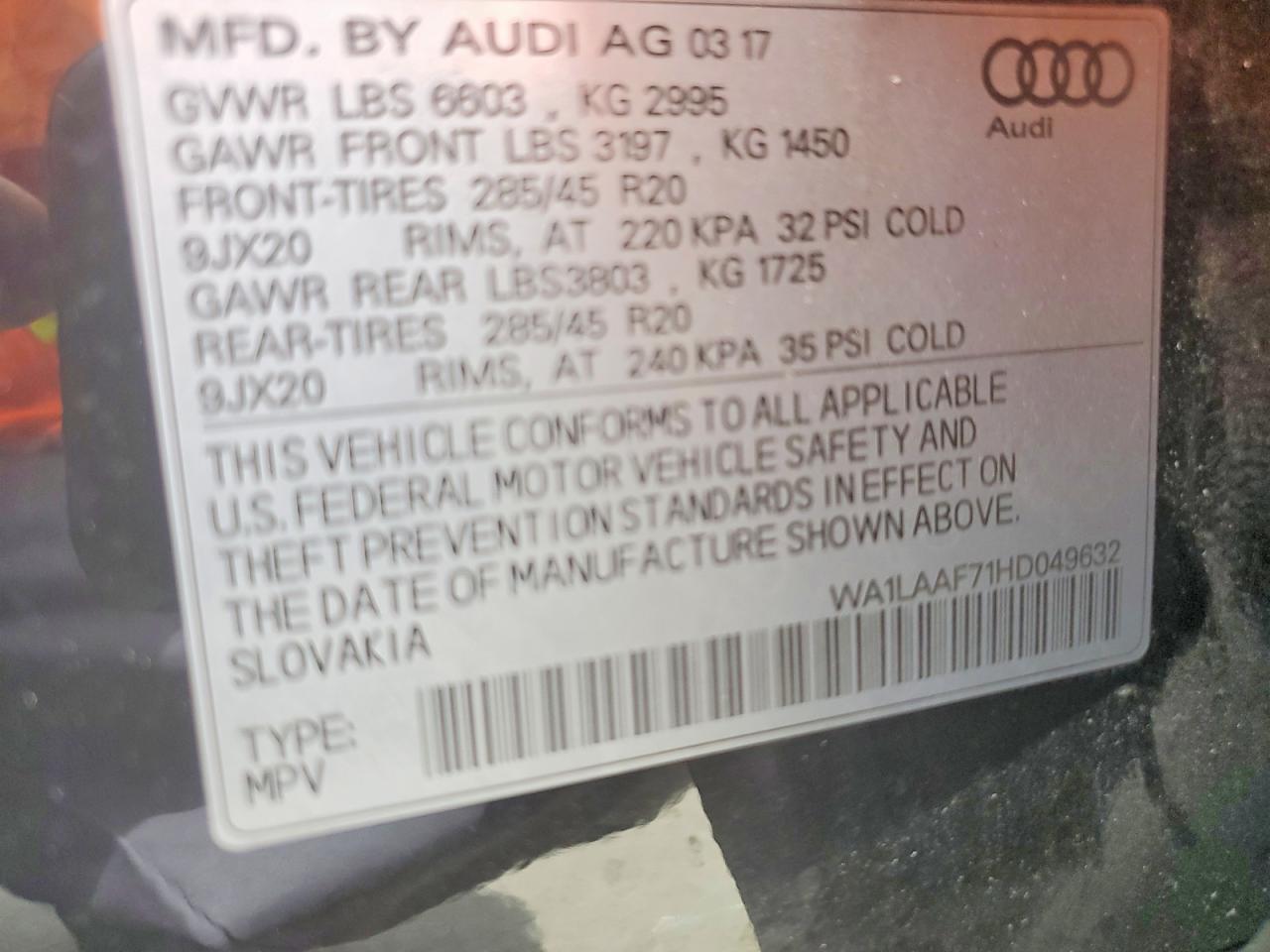 2017 AUDI Q7