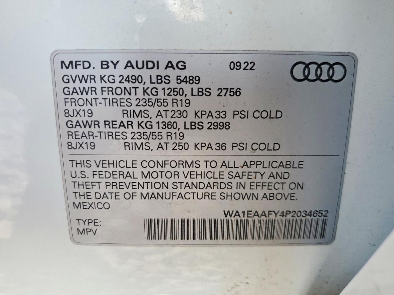2023 AUDI SUV Q5